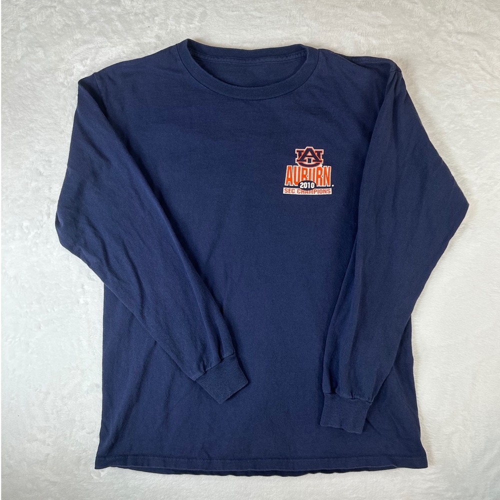 Auburn Tigers 2010 SEC Champions Long Sleeve Shirt Navy Blue New World Graphics